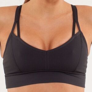 Lululemon Flip Your Dog Bra - Black Wireless Strappy Sports Bralette